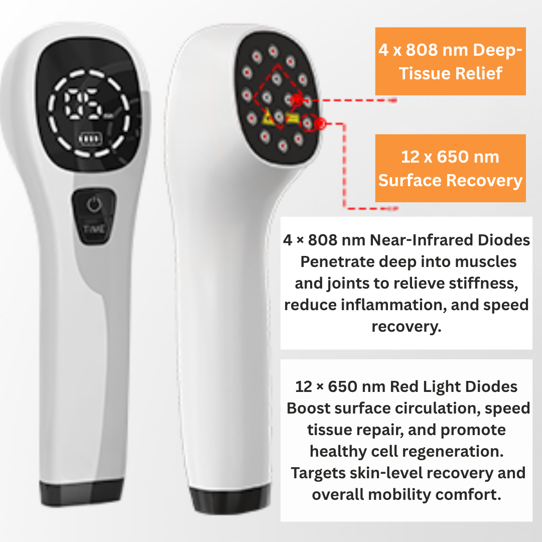 Dual-Wave Red Light Therapy Device for Dogs (808 nm + 650 nm)