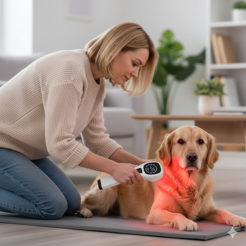 Dual-Wave Red Light Therapy Device for Dogs (808 nm + 650 nm)