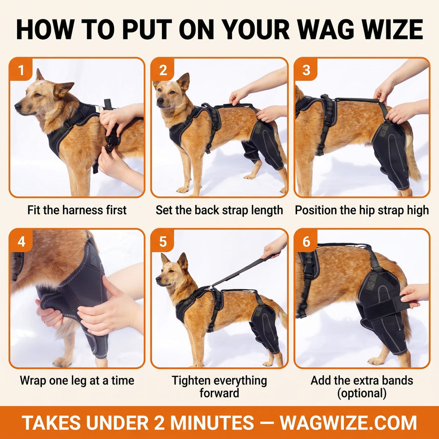 Dual-Leg Hinged Knee Support Harness for Dogs