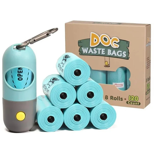 LED Poop Bag Dispenser – Portable Dog Waste Holder with Flashlight
